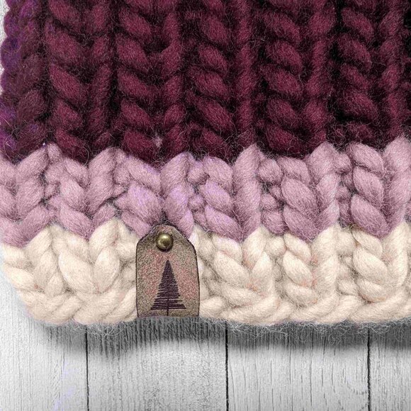 Hand Knit Luxury Ribbed Beanie - Picture 2 of 3